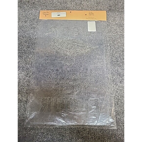 NEW JRV 15mil Reusable "Duck Red Flour" Stencil 17x11 - Picture 3 of 3